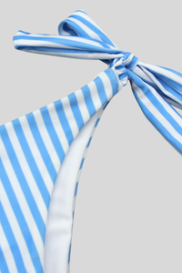 Women's Striped Color Block One Shoulder Sexy Bikini