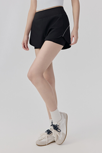 Women's Summer Faux Two-Piece Built-in Liner Athletic Shorts