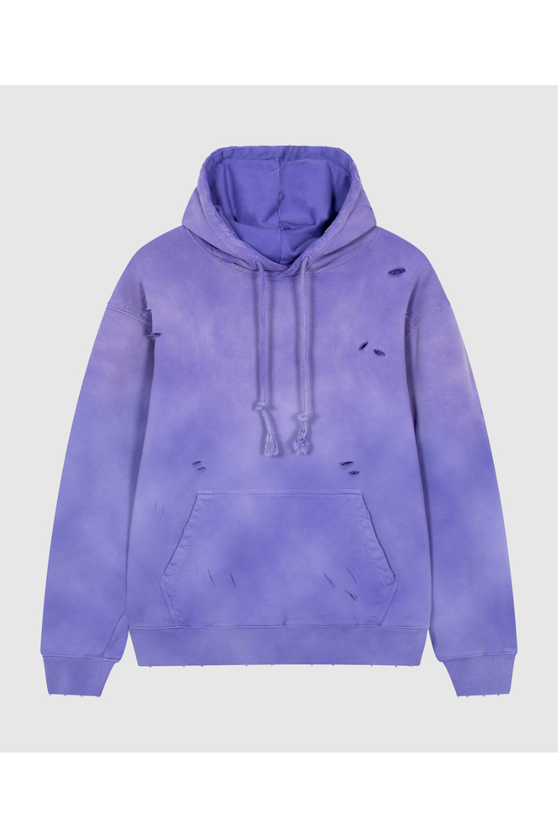Unisex Fall 100% Cotton Distressed Ripped Hoodie