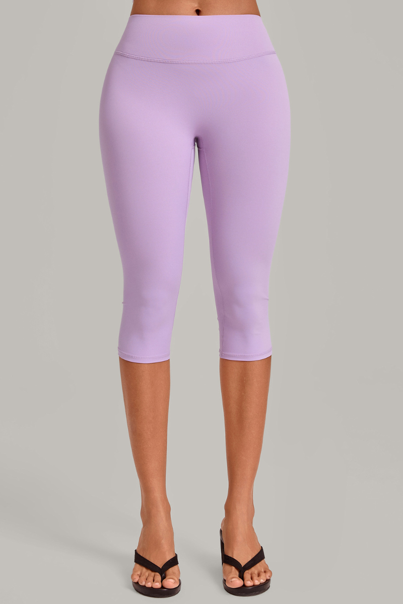 Women’s Mid-Rise Tummy Control Yoga Capri Leggings