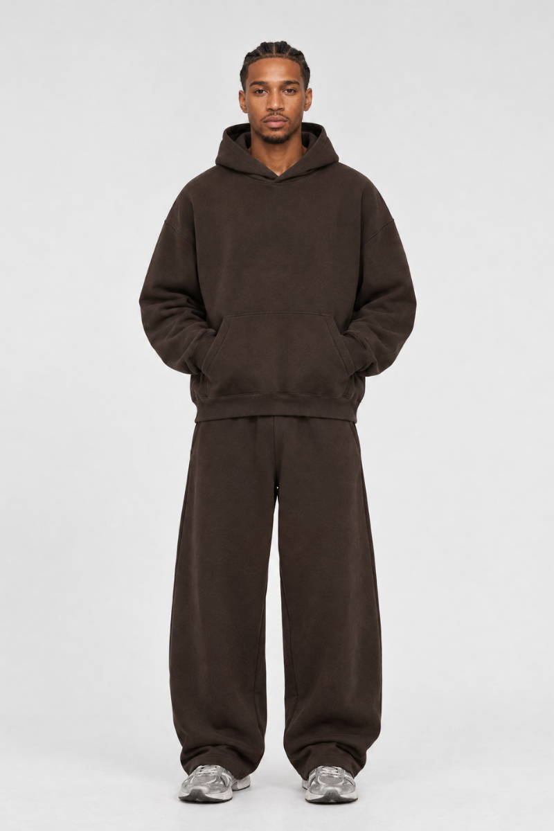 Men's Fall Fleece Hoodie & Wide Leg Sweatpants Casual Set