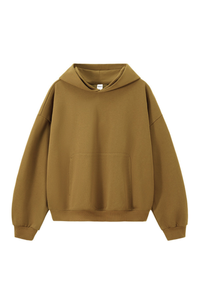 Men's  Fall 380G Heavyweight Cropped Drop Shoulder Hoodie