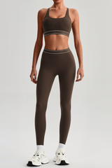 Women's Bare Feel Y-Back Bra & High Rise Yoga Leggings Set