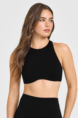 Women's High-Stretch Cutout Back Padded Sports Top