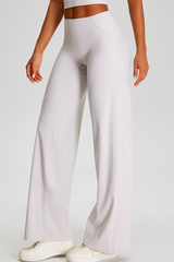 Women's Athletic Flowy Solid Wide Leg Yoga Pants