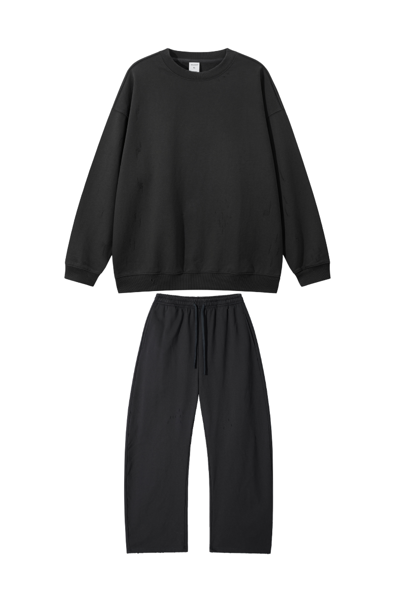 Men's Fall Set: Relaxed Pullover And Drawstring Sweatpants