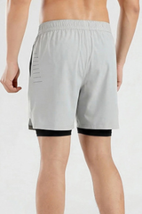 Men's 2-in-1 Athletic Breathable  Shorts with Inner Liner
