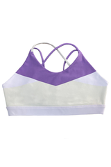 Kids color blended cross back straps sports tank top.