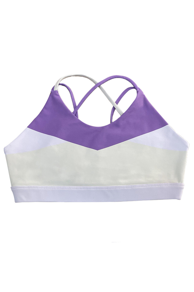 Kids color blended cross back straps sports tank top.