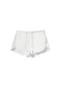 Women's Drawstring Curved Split Side Pocket Sports Shorts