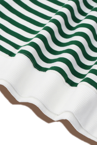 Women's Fall Striped Bow Christmas Tree Printed Pullover