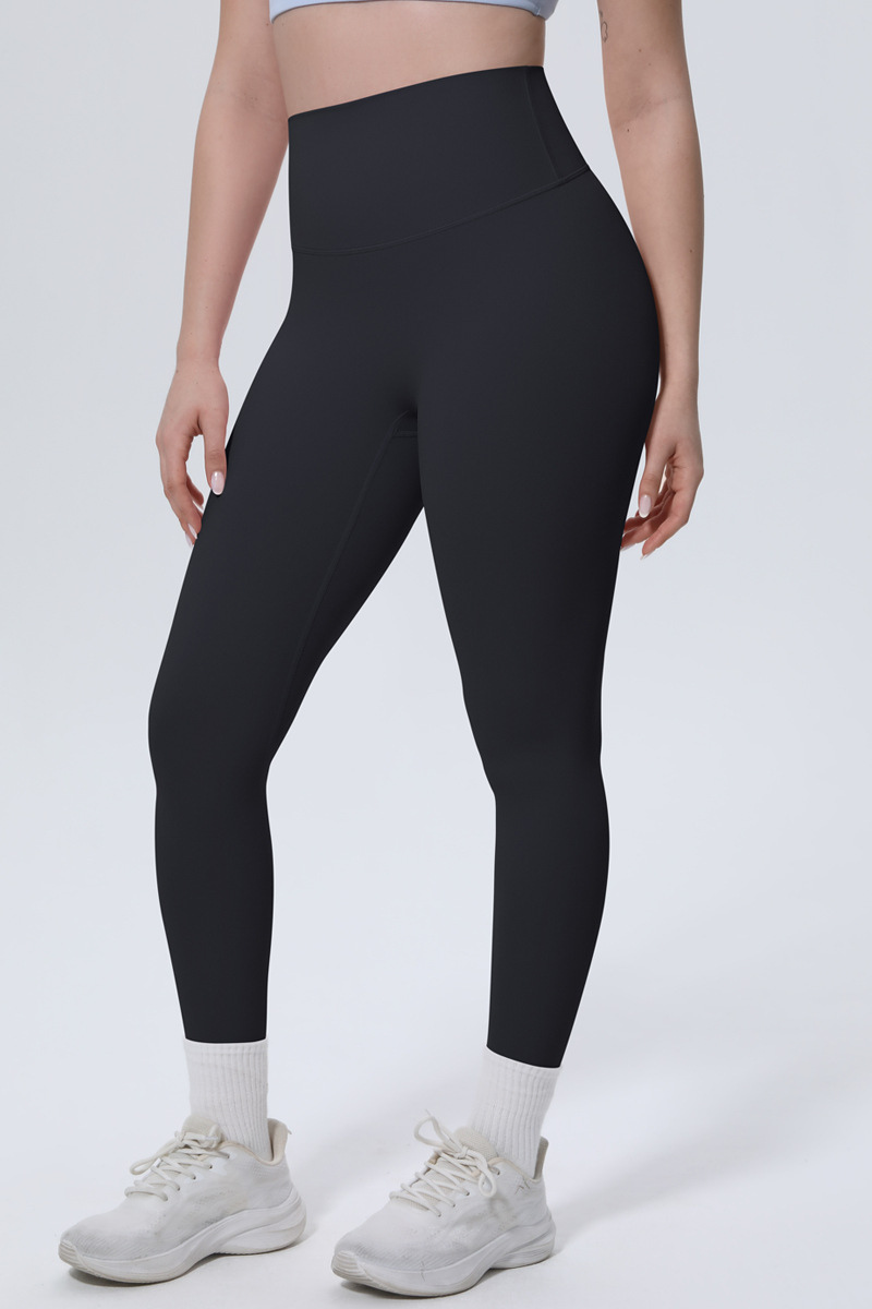 Women's High-Waist Solid Nine-inch Leggings