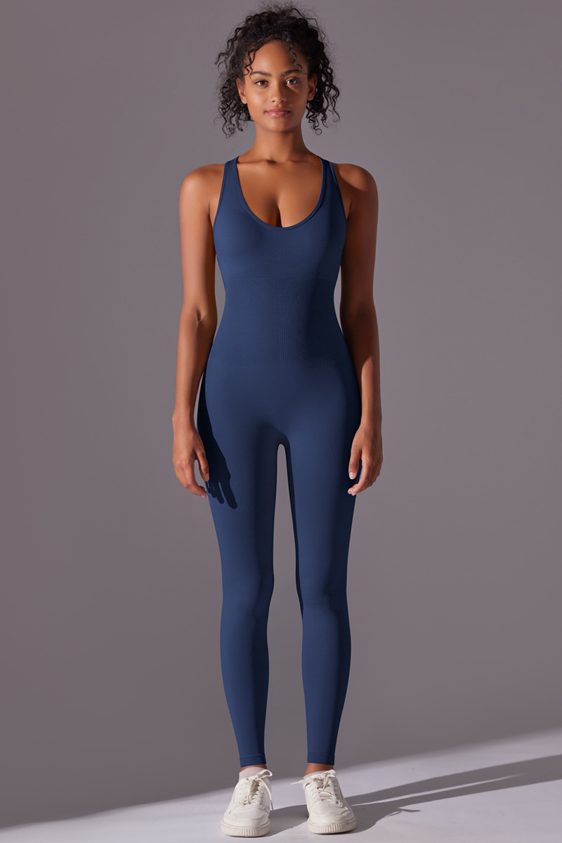 Women's Athletic U-neck Seamless Jumpsuit