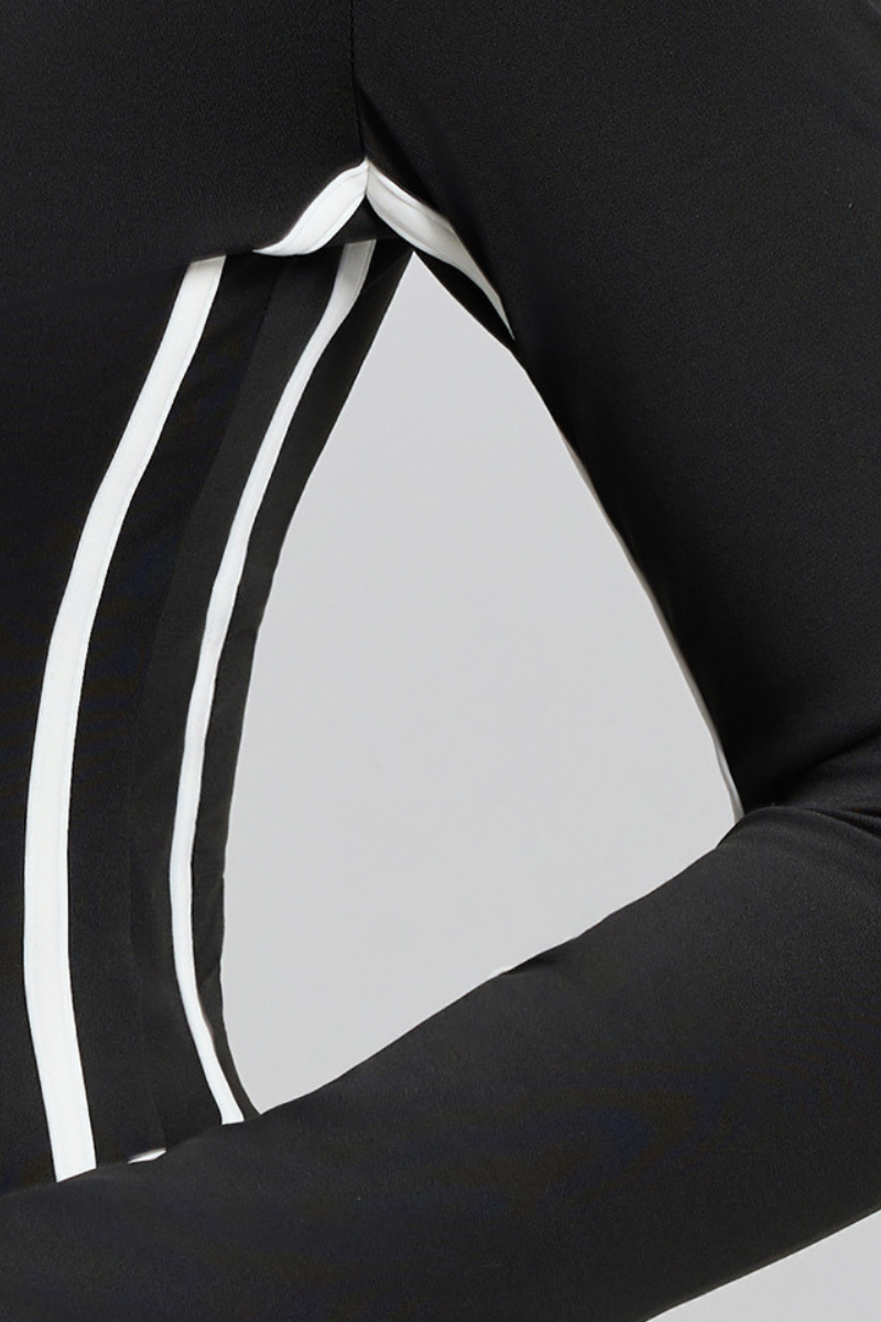 Striped high-waisted yoga set