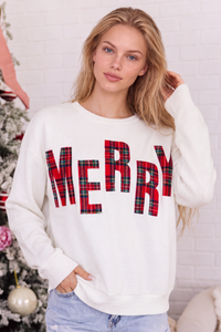 Women's Fall/Winter Christmas MERRY Letter Sweatshirt