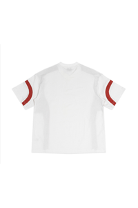 Unisex 100% Cotton Color-Block V-Neck Short-Sleeve T-Shirt