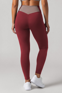 Women's Athletic High Rise Color Block Butt Lifting Leggings