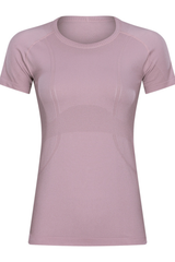 Women Seamless Round Neck Short Sleeve Sport T-Shirt