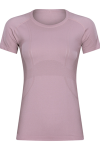 Women Seamless Round Neck Short Sleeve Sport T-Shirt