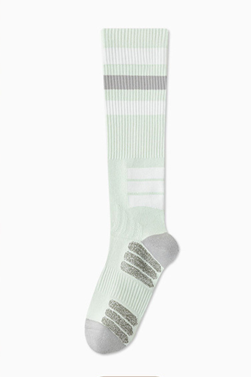 Women’s Color Block Gradient Pressure High-Top Sports Socks