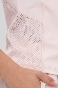 Women's Side Mesh Panel Breathable Sports Running T-shirt