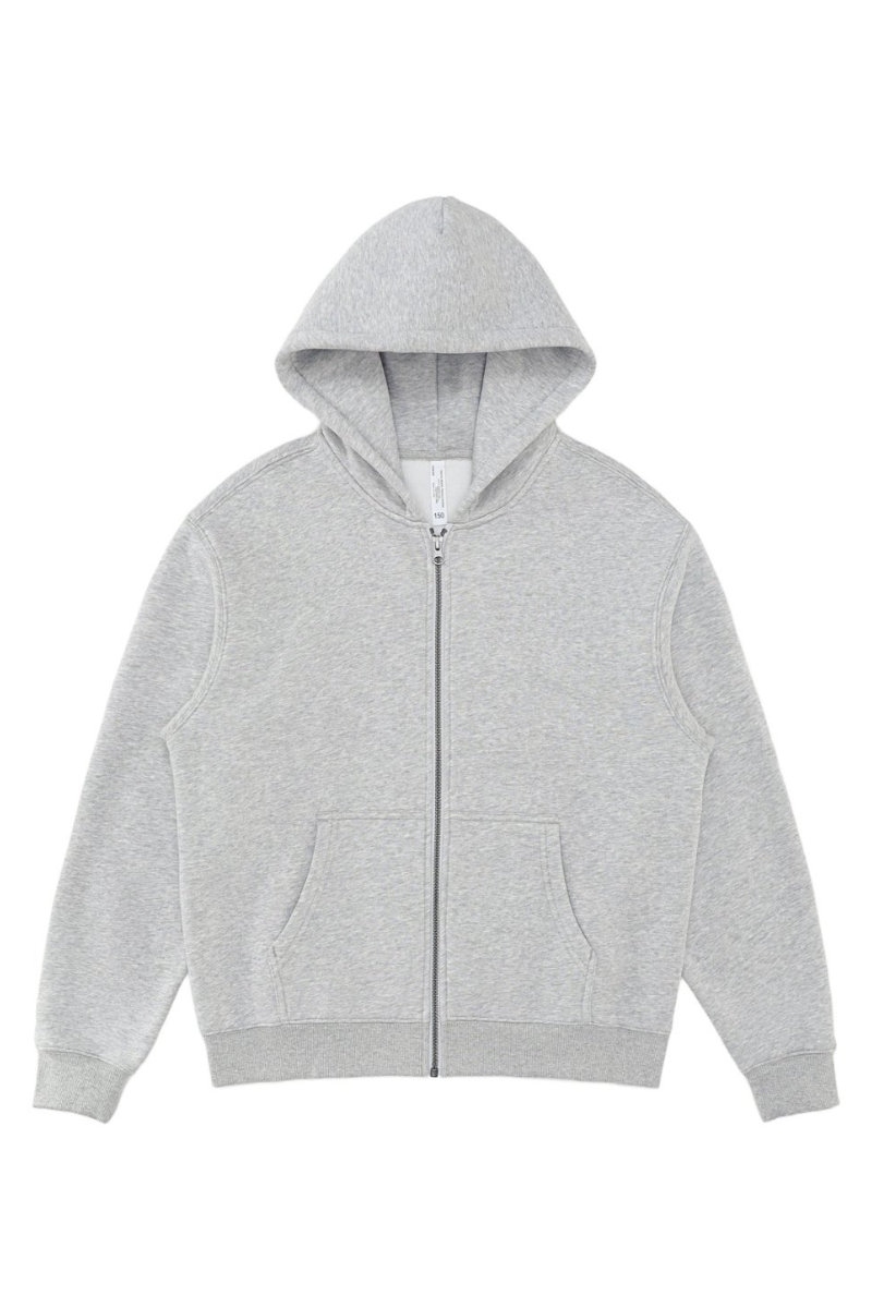 Unisex Fall 350G  Fleece Zip Up Relaxed  Solid Jacket