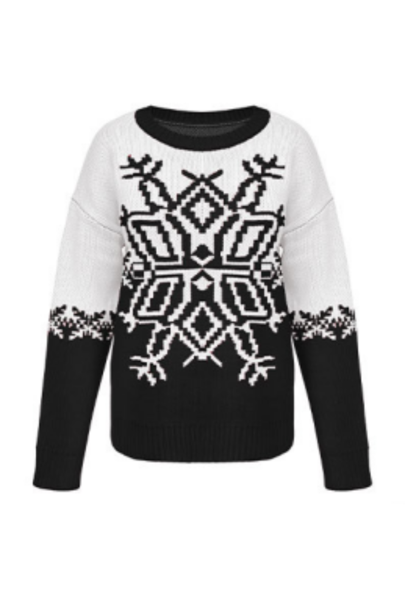 Women's Fall/Winter Christmas Big Snowflake Knit Sweater
