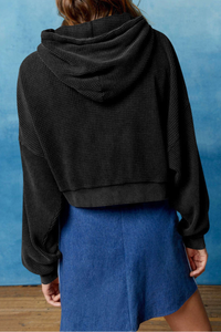 Hooded zipper pullover