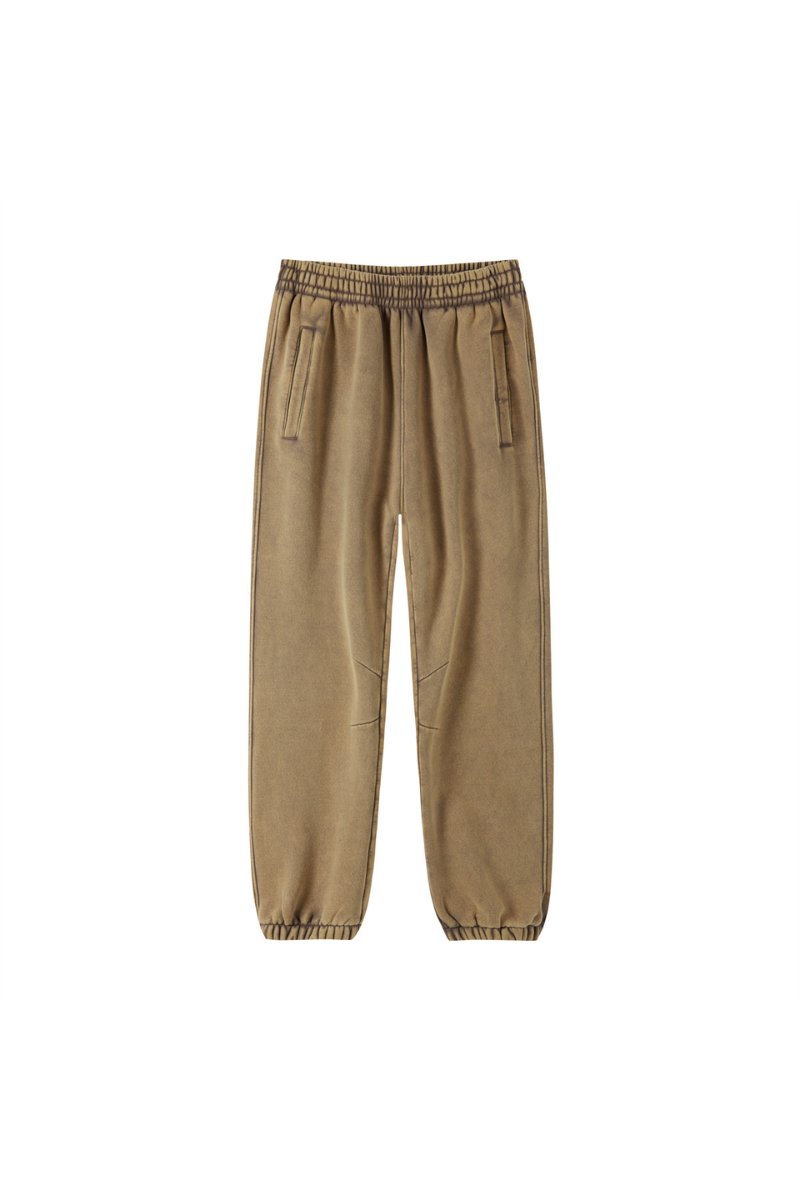 Unisex Fall Fleece Wax Dyed  Vintage Athletic Jogger