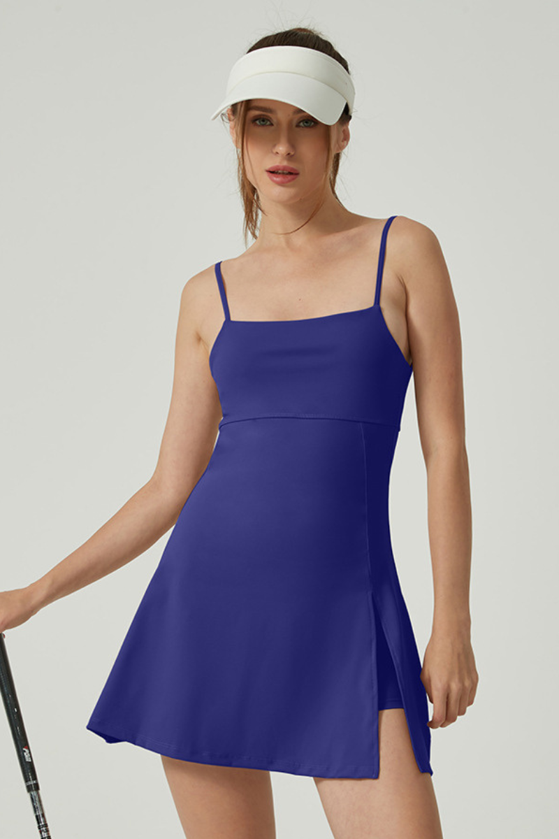 Women's  Spaghetti Strap Backless A-Line Sport Dress