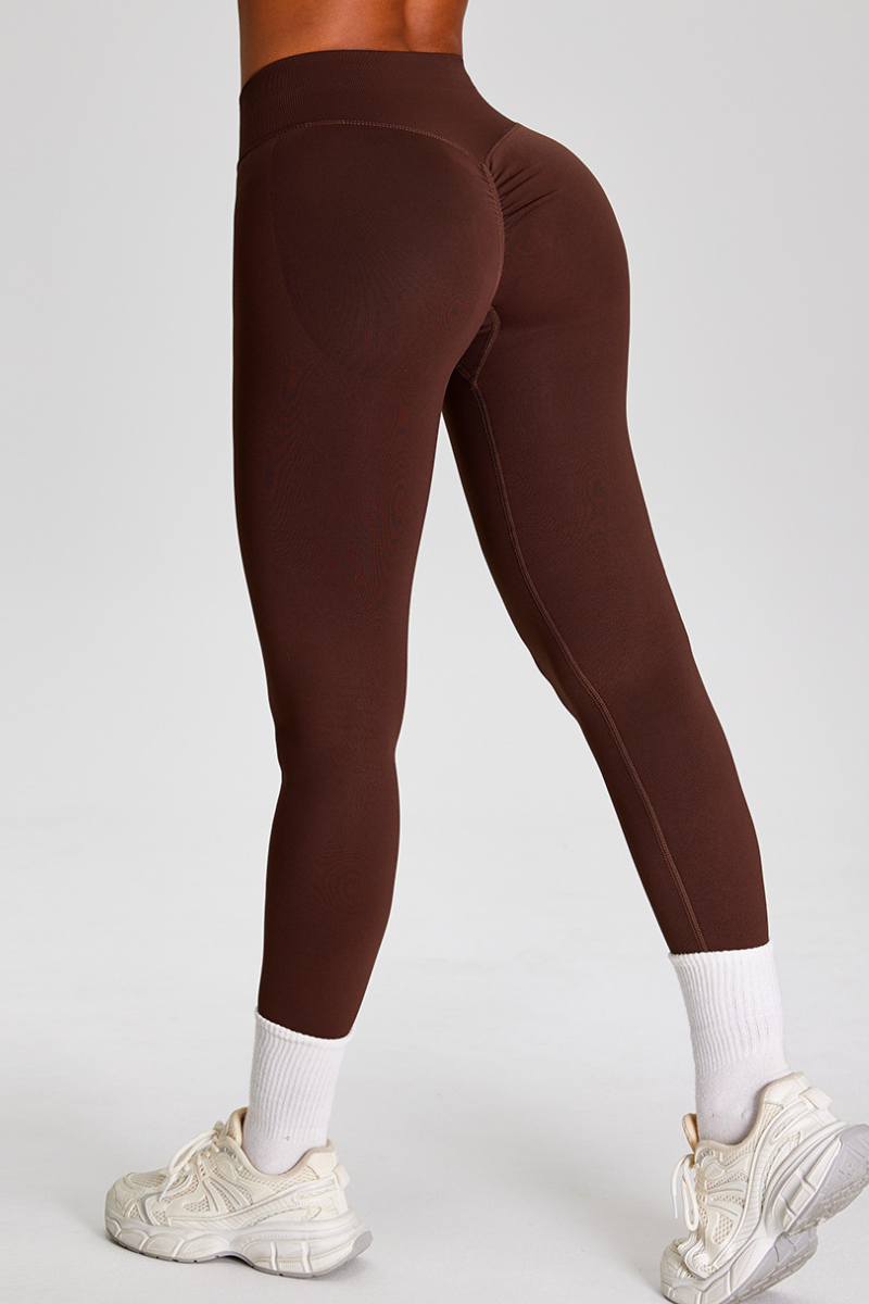 Women's Seamless Pleated Buttocks Lift Sports Yoga Leggings