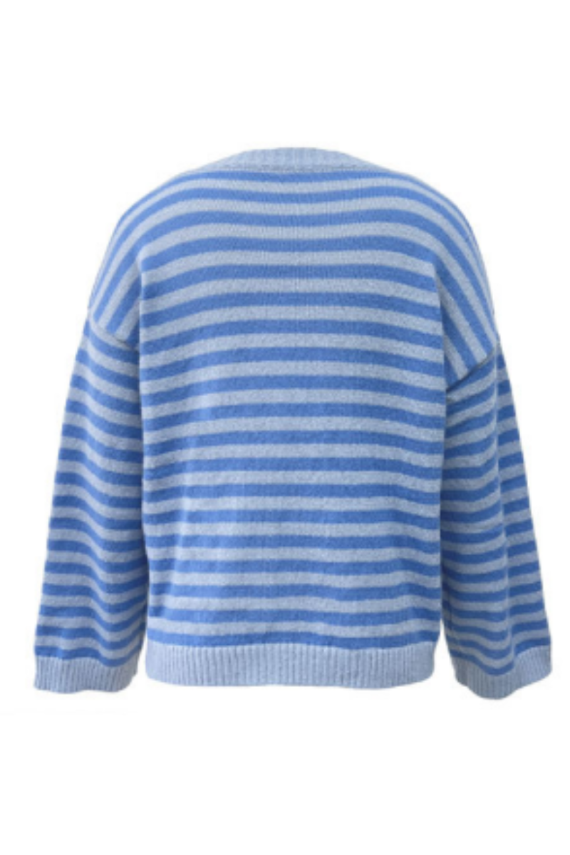 Women's Fall/Winter Knit Striped Knit Color Block Sweater