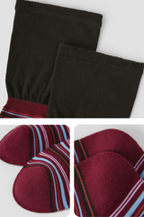 Women’s Retro Striped Color Block Slouch Crew Socks