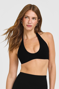 Women's Halter V‑Neck Backless Padded Sports Bra