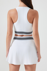 Women's Set Color Block - Racerback High Support Bra Skirt