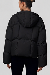 Women's bread-style hooded cotton jacket.