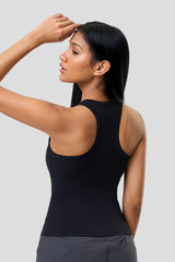 Women's Round Neck Racerback Fitted Tank Top