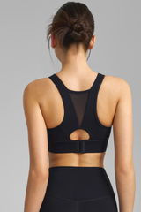 Women's Sets:Mesh Panel Back Bra And High Waist Leggings