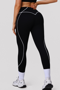 Women's Athletic Sculpting Color-Blocked Stripes Leggings