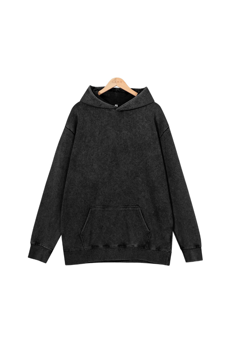 Unisex Fall 400G Heavyweight Washed Vintage Oversized Hoodie