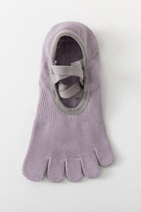 Women's Crisscross Strap Toe-Separated Non-Slip Yoga Socks