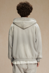 Unisex 360G Heavyweight Washed Distressed Hooded Jacket