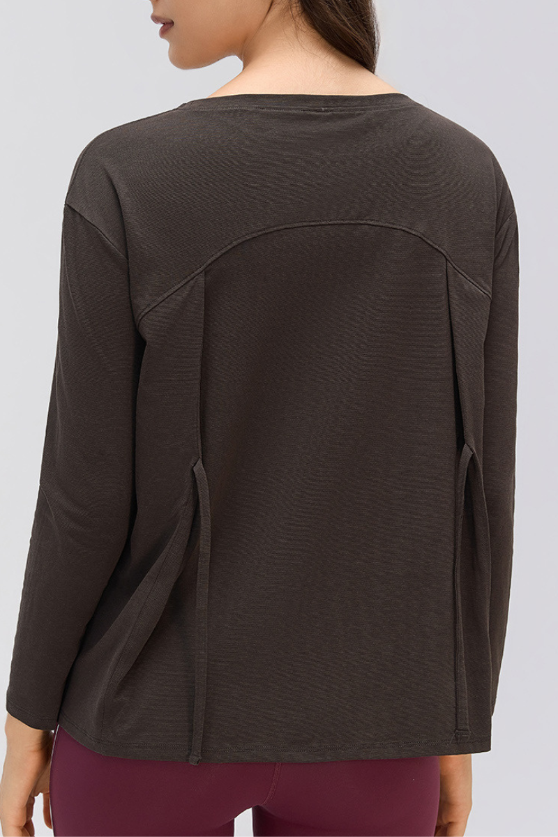 Women's Lightweight Back-Tie Convertible Long-Sleeve Top
