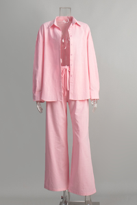 100% cotton shirt and long pants set