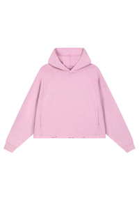 Women's Fall Vintage Washed Raw Hem Crop Boxy Hoodie
