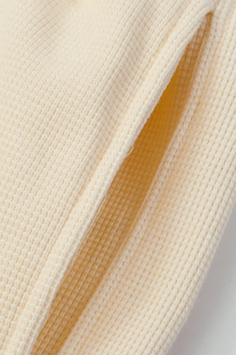 Unisex 330G Waffle Shorts - Straight Drawstring Knee-Length