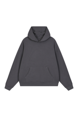 Unisex Fall Boxy Fit Waffle Texture Pullover Relaxed Hoodie