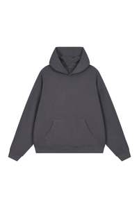 Unisex Fall Boxy Fit Waffle Texture Pullover Relaxed Hoodie