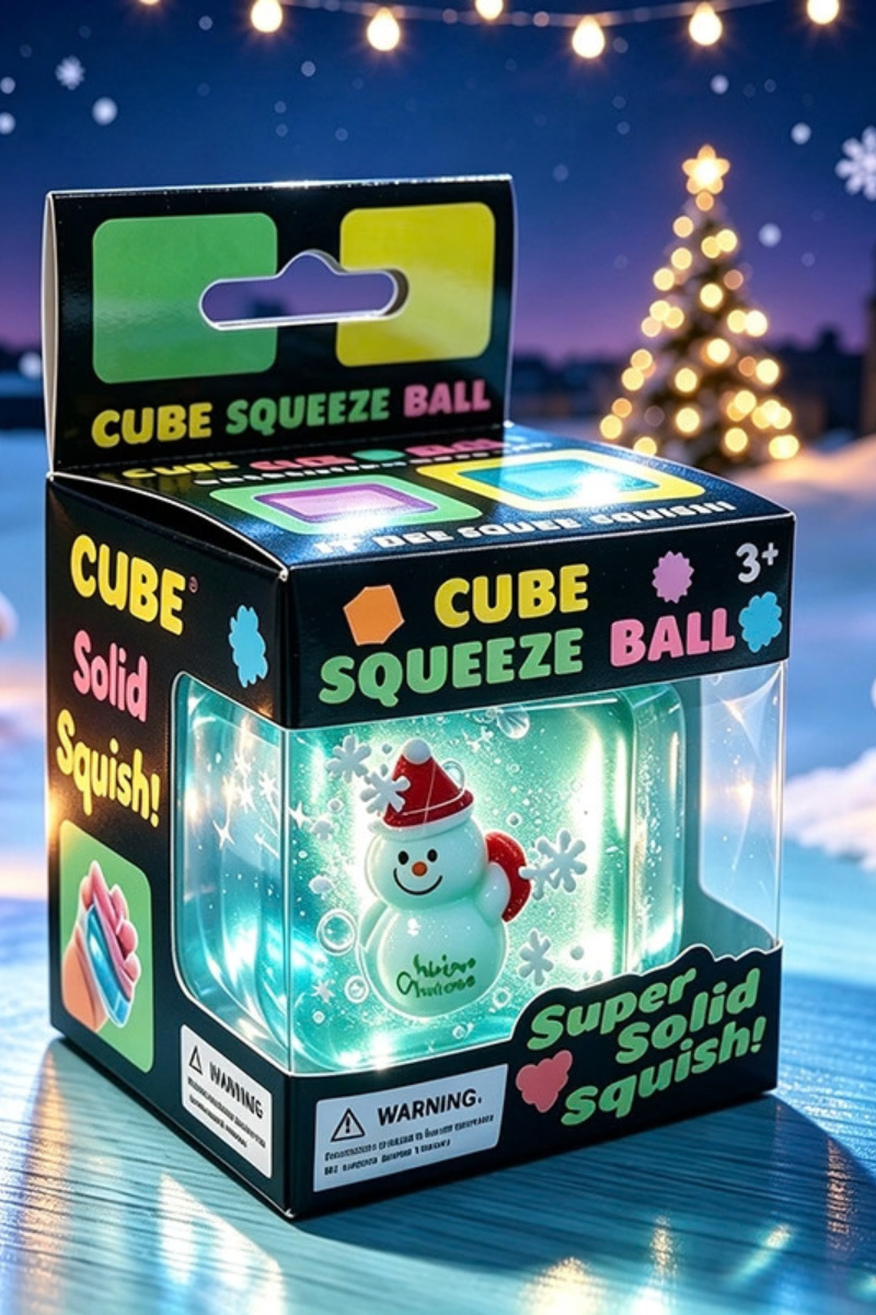 Christmas Magic Crystal Cube Squishy Fidget Toy Box Pack