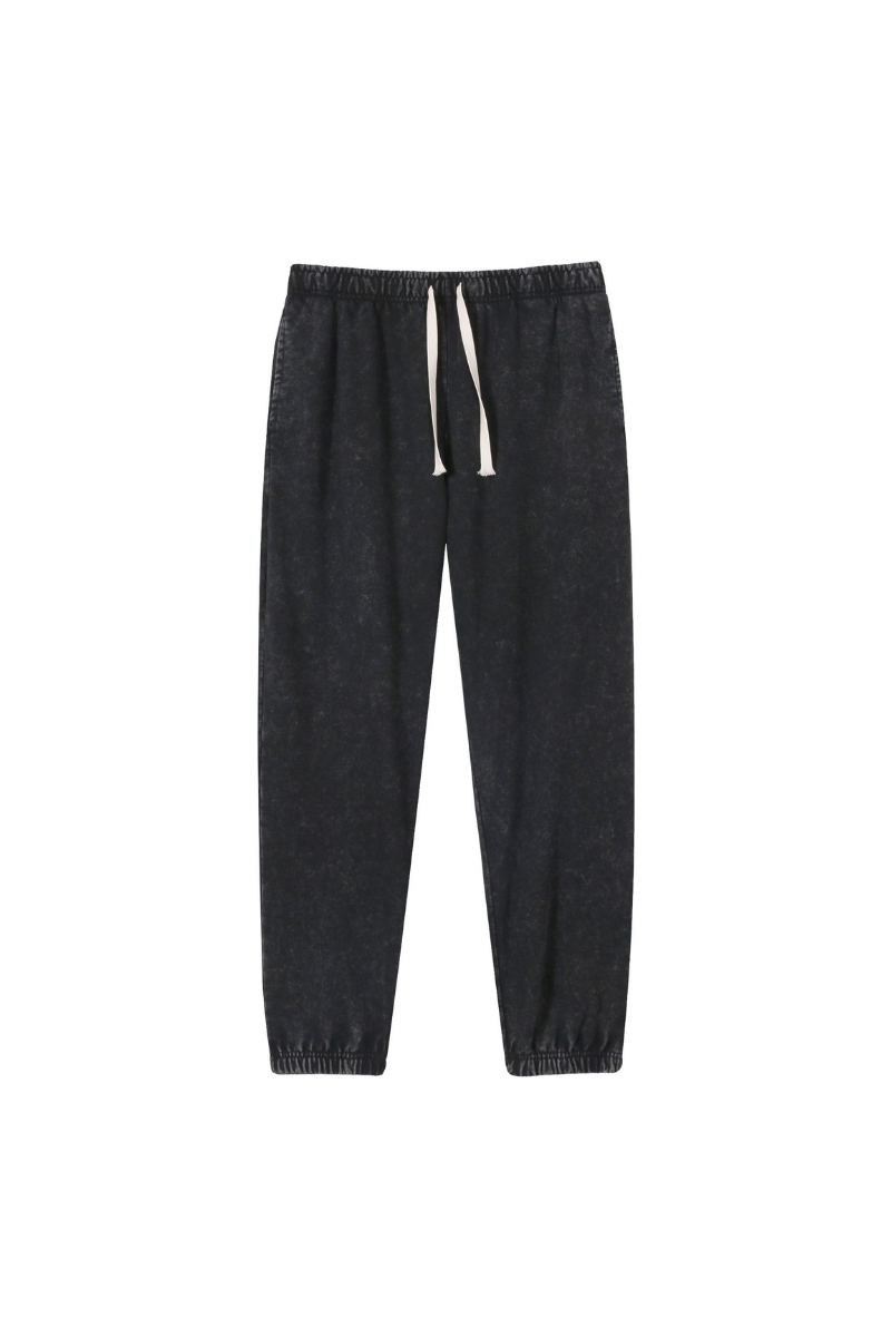 Unisex Fall Vintage Washed Elastic Waist Drawstring Joggers